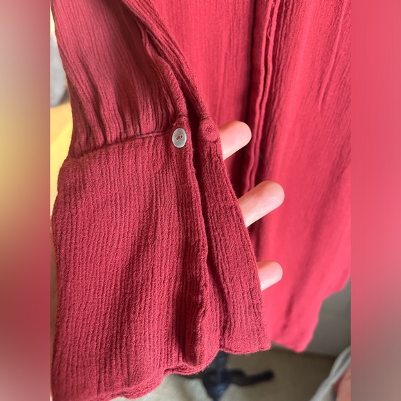 Free people deep brick red dress and slip. Size extra small. - Picture 5 of 7